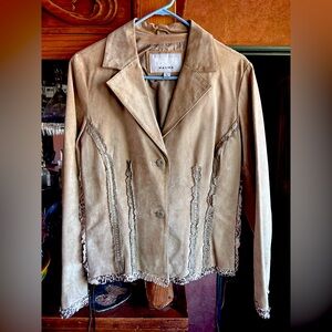 Wilson Leather Women's Tan Suede and Lace Jacket